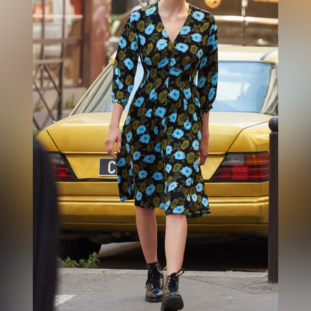 Sandro floral midi dress